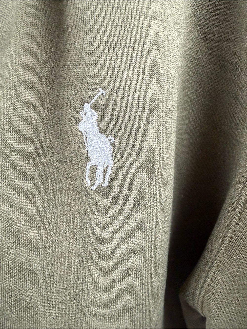 Polo Ralph Lauren Double Knit Zip Hoodie Olive Green XL NWT Logo - Picture 7 of 10